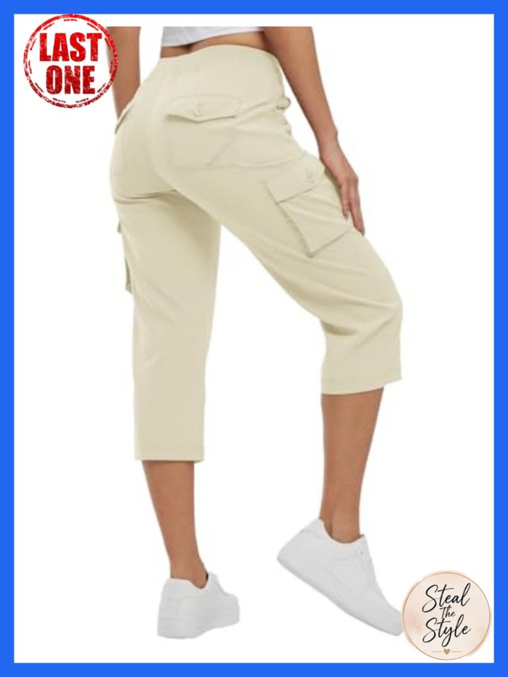 Womens Cargo Capris Lightweight Quick Dry Hiking Pants 6 Pockets